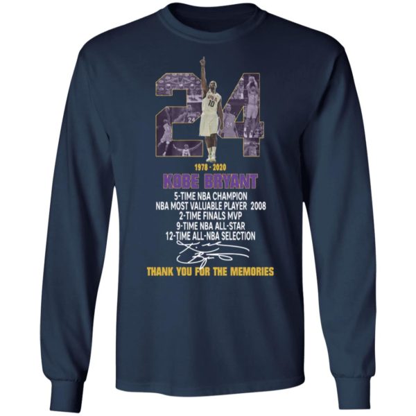Kobe Bryant title collection thank you for the memories Shirt