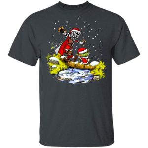 Baby Yoda Walking Under The Snow Christmas Shirt