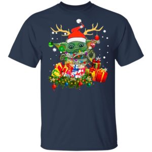 Baby Yoda Hat Santa Reindeer Gift Christmas Sweatshirt