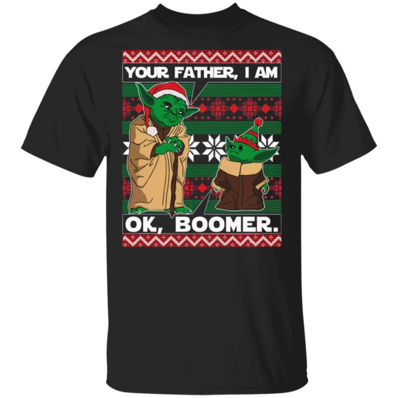 Baby Yoda Your Father I Am Ok Boomer Ugly Christmas sweater