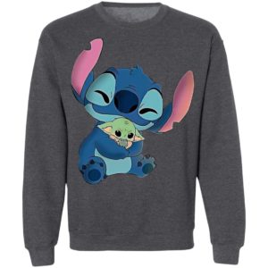 Official Baby Stitch Hug Baby Yoda Shirt
