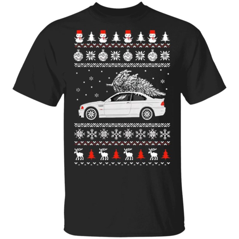 Convertible BMW M3 Ugly Merry Christmas Tree Sweater