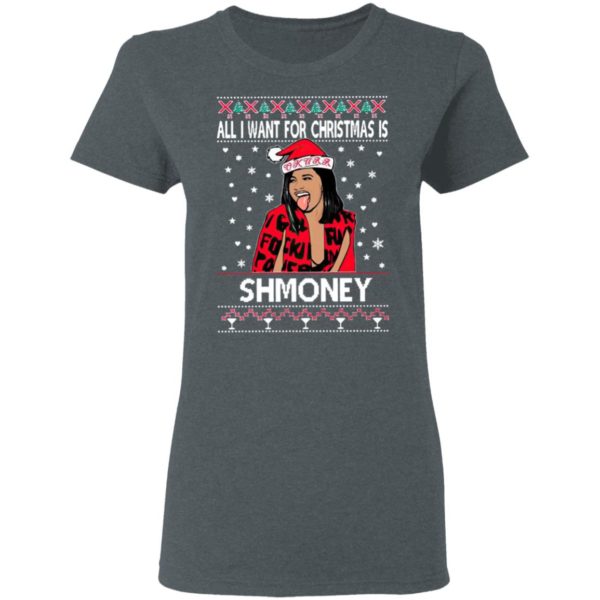 Cardi B All I Want For Christmas Is Shmoney Ugly Christmas Sweater