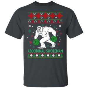 Abdominal Swoleman Bigfoot Gym Ugly Christmas sweater