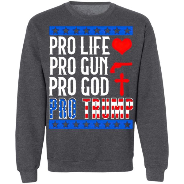 Pro Life Gun God Trump 2020 Election Campaign Shirt, Long Sleee