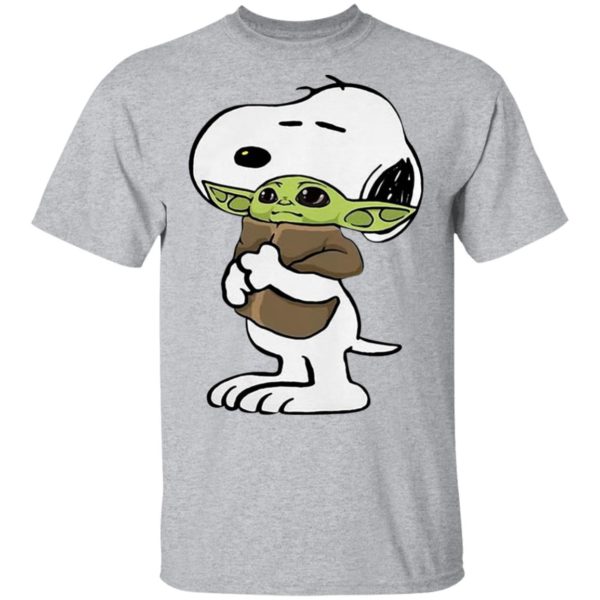 Snoopy Hug Baby Yoda Shirt, Long Sleeve, Hoodie