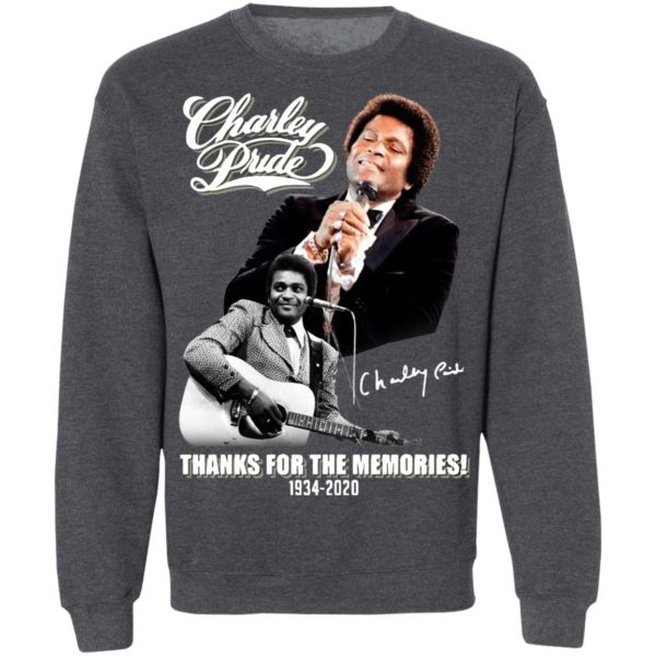 Charley Pride signature thanks for the memories 1934 2020 shirt