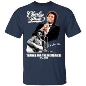 Charley Pride signature thanks for the memories 1934 2020 shirt