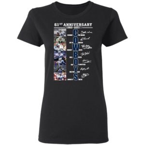 Cowboys 61st Anniversary Players Signatures 1960 2021 Shirt