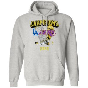 Los Angeles Dodgers Lakers 2020 World Champions Trophies Shirt