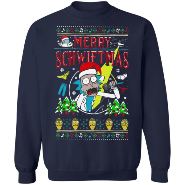 Rick Sanchez Merry Schwiftmas Ugly Christmas sweater