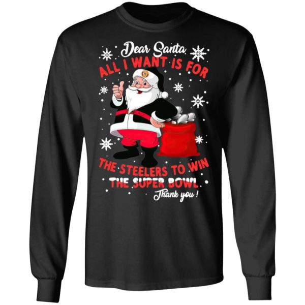 Dear Santa all I want is for the Chiefs to win the super bowl thank you Christmas shirt