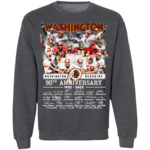 Washington Redskins 90th Anniversary 1932 2022 Thank You For The Memories Signatures Shi