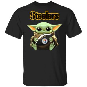 Baby Yoda Hug Steelers Symbol Shirt