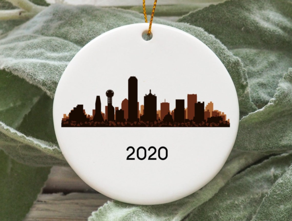 Dallas City 2020 Christmas Tree Ornament