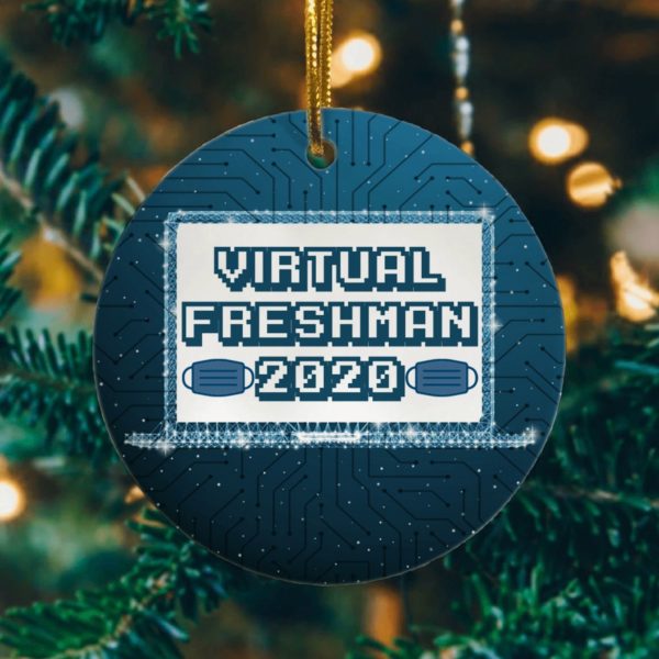 Virtual Freshman 2020 9th Grade Remote Learning Christmas Tree Ornament