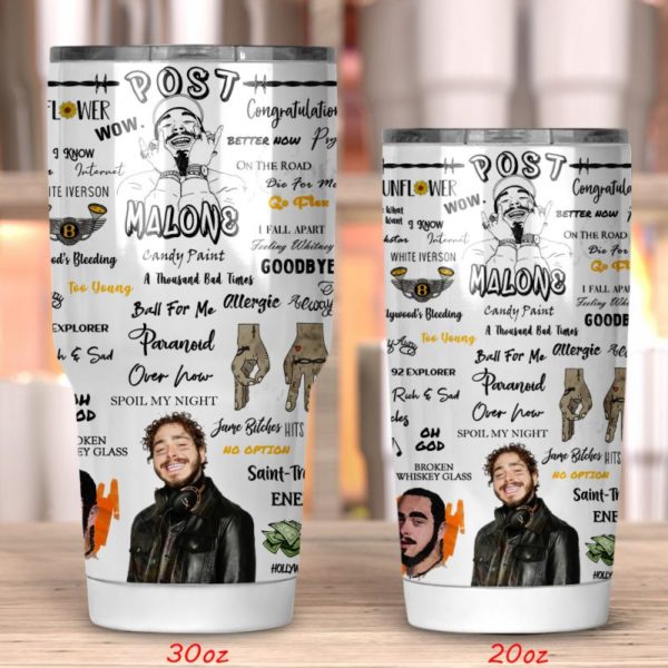 Post Malone Tumbler 20oz 30oz