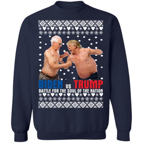 Biden vs Trump Battle For The Soul Of The Nation 3D Ugly Christmas Sweater