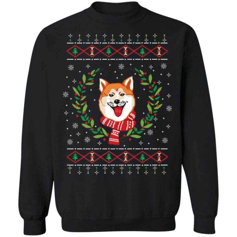 Akita Ugly Christmas Jumper T-Shirt Long Sleeve Sweater