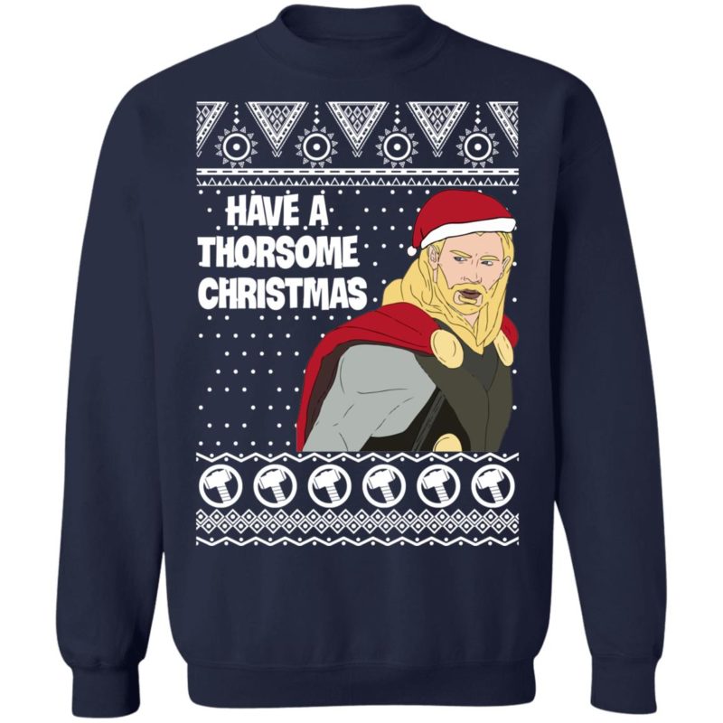 Thor Have a Thorsome Christmas God of Thunder Avengers Ugly Christmas Sweater