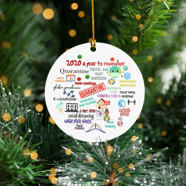 2020 Pandemic Quarantine A Year To Remember Online School Tree Decoration Christmas Ornament