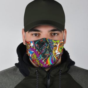 FLSD Trippy Artwork Colorful Tie dye Psychedelic Face Mask