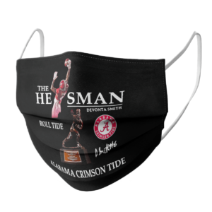 The He Man Devonta Smith Roll Tide Alabama Crimson Tide Signature face mask