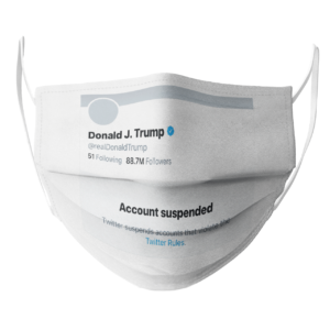 Donald JTrump Account Suspended Twitter face mask
