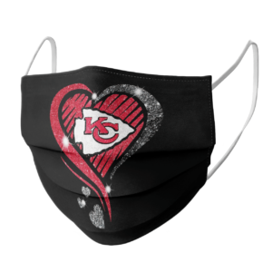 Heart Diamond Kansas City Chiefs Super Bowl Champions face mask
