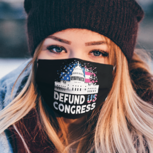 Defund Congress American Flag face mask