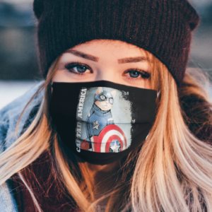Cat Captain America face mask