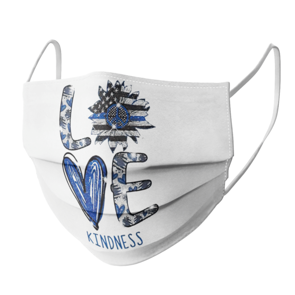 Sunflower Love Kindness American flag face mask