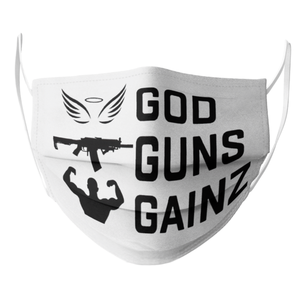 God Guns Gains face mask