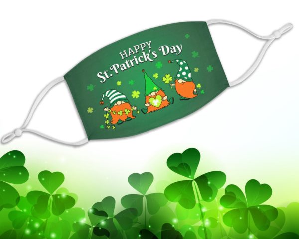 Gnomes Happy St. Patrick’s Day Face Mask