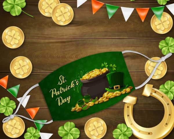 St Patrick’s Day Leprechaun Hat Boots Face Mask