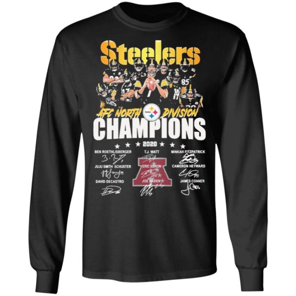 Steelers AFC North Division Champions 2020 Signatures shirt