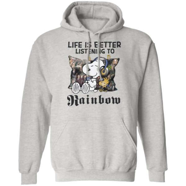 Snoopy Life Is Better Listening To Rainbow shirt