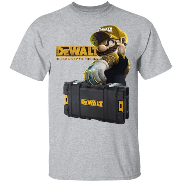 Mario Carries Suitcase Dewalt Guaranteed Tough Shirt