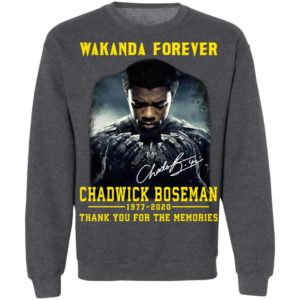 Wakanda Forever Chadwick Boseman 1977 2020 Thank You For The Memories Signature Shirt