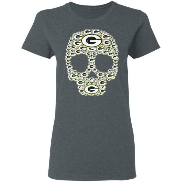 Skull Green Bay Packers logo skull shirt