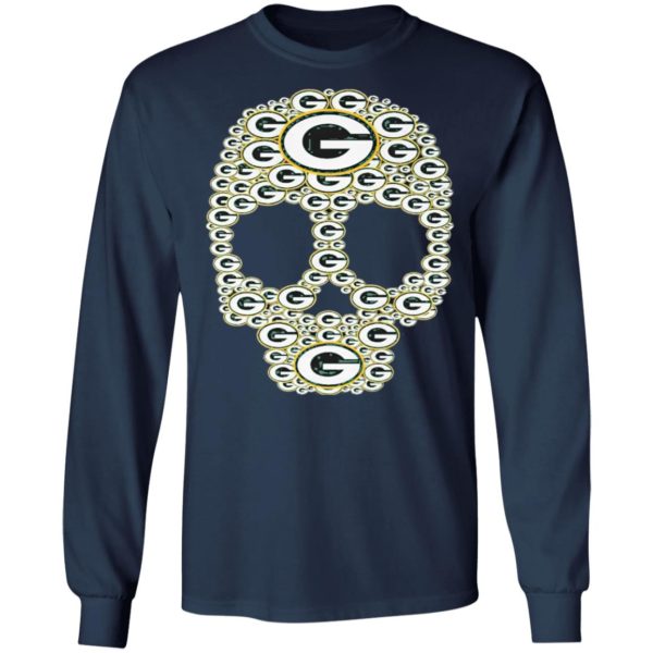 Skull Green Bay Packers logo skull shirt