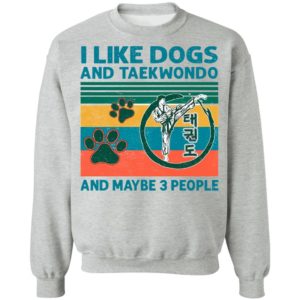 I Like Dogs And Taekwondo And Maybe 3 People Vintage Shirt