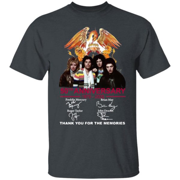 Queen 50Th Anniversary Thank You For The Memories Signatures shirt