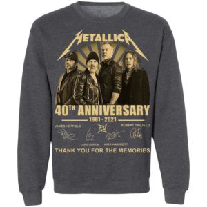 Metallica 40th Anniversary 1981 2021 Thank You For The Memories Signatures Shirt