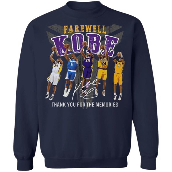 Farewell Kobe Thank You For The Memories Signature Shirt