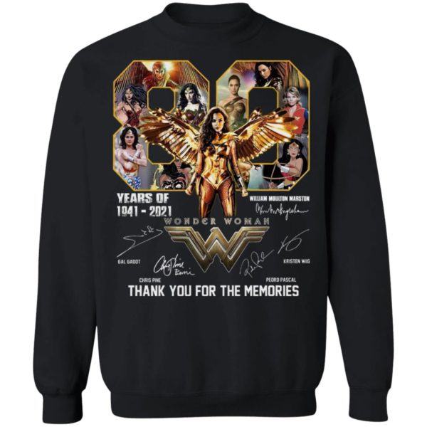 80 Years Of 1941-2021 Thank You For The Memories Shirt