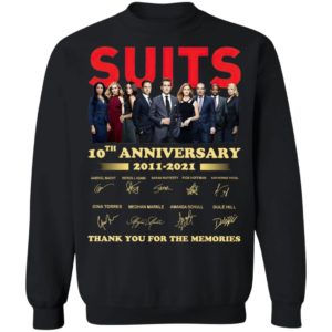 Suits 9th Anniversary 2011 2020 Thank You For The Memories Signatures Shirt