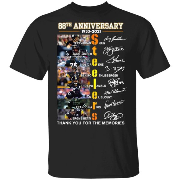 Steelers 88th Anniversary 1933-2021 Thank You For The Memories Shirt