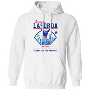 Los Angeles Dodgers Tommy Lasorda 1927-2021 Thank You For The Memories Signature Shirt