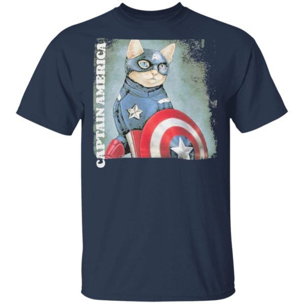 Cat Captain America shirt
